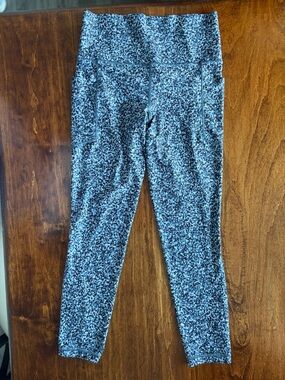 Athleta Blue Speckled High-Rise Leggings